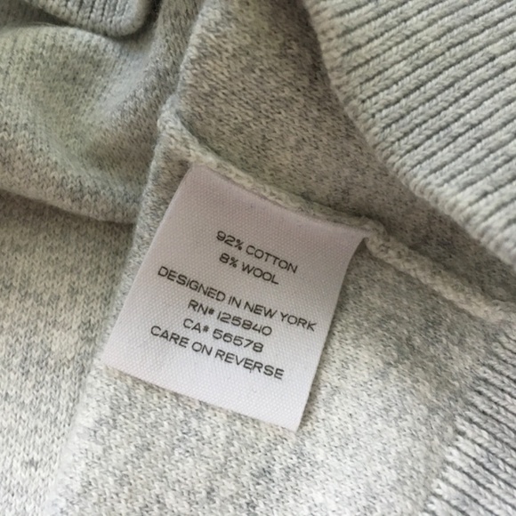 NWOT INTERMIX Off-Shoulder Rope Tie Sweatshirt Sweater Grey Small/Petite - Picture 5 of 13